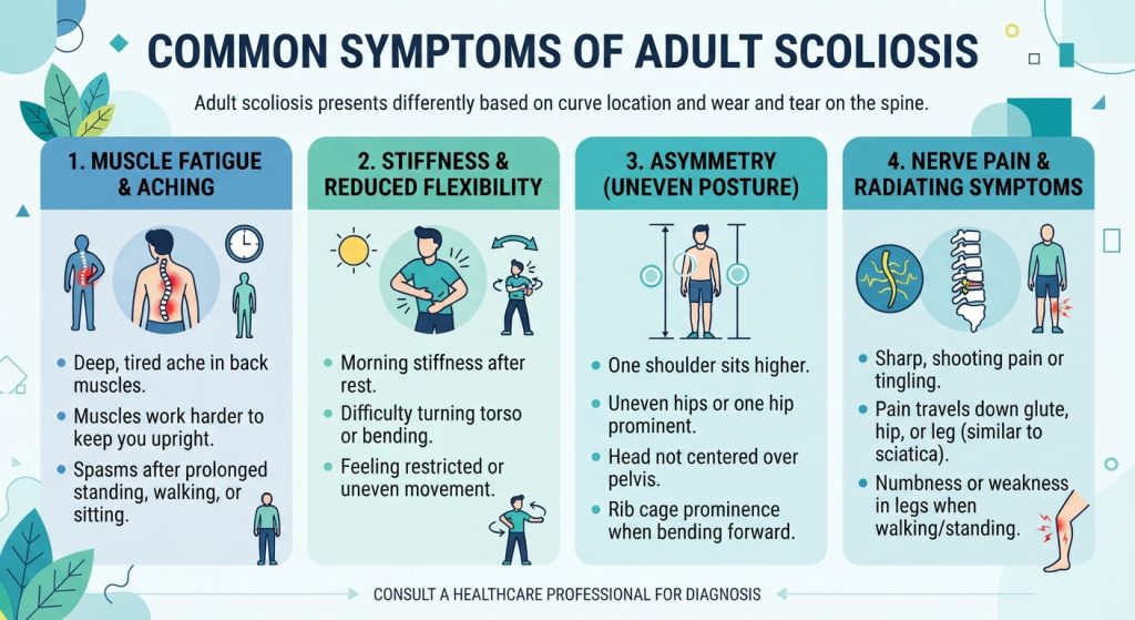 Scoliosis adult pain Common Symptoms