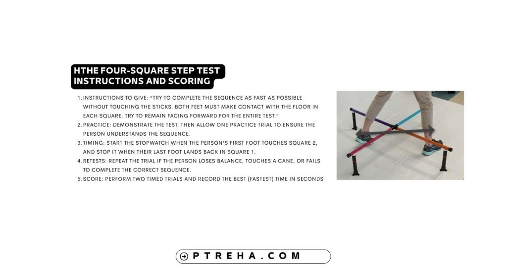 four-square step test Scoring and Interpretation