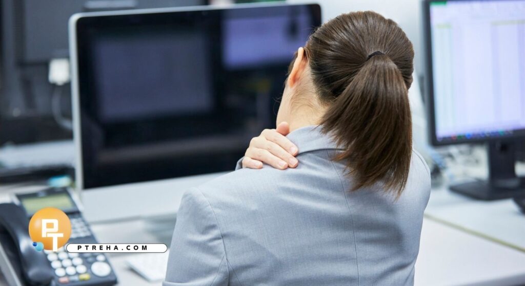 Prolonged computer work can involve sustained neck and upper-body positions. Regular movement breaks can help reduce stiffness and discomfort.